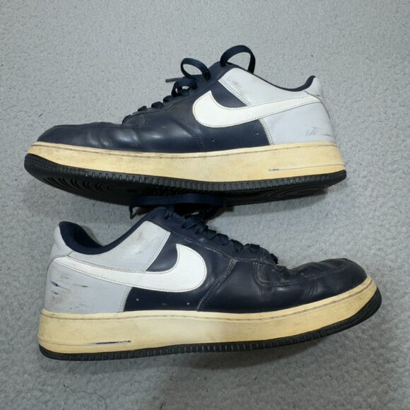 Nike Airforce 1 Mens 11 New‎ York Yankees Blue 315122-413 Sneakers Athletic Air - Picture 2 of 15